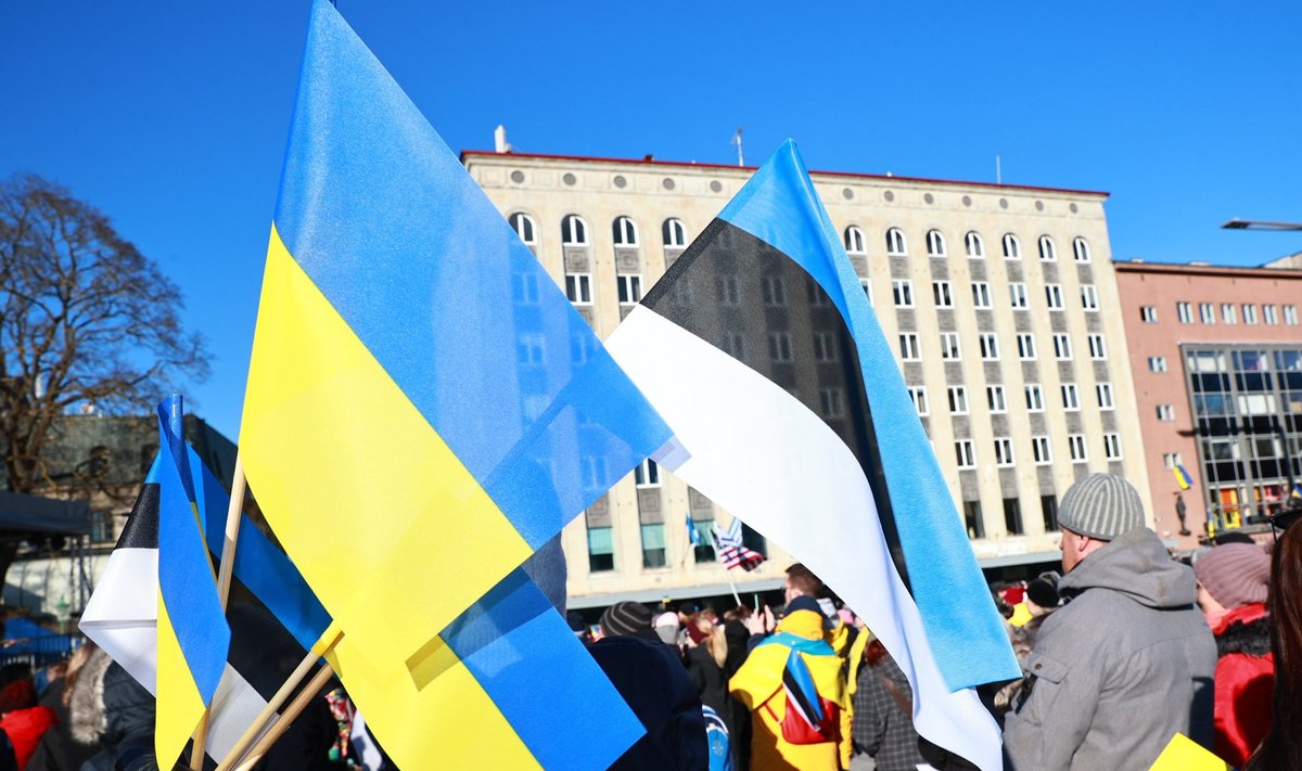 Ukraina ja Eesti lipp
