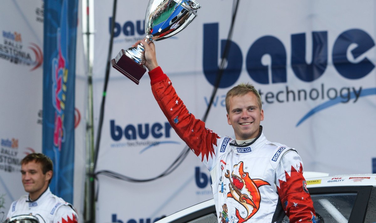 Karl Kruuda Rally Estonia 2013 lõpetamisel.