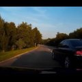 BMW road rage chase with crash in Estonia