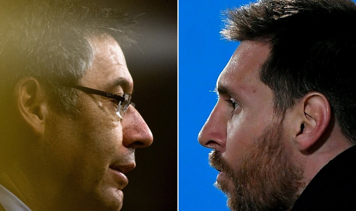 Josep Maria Bartomeu (vasakul) ajastu sai läbi. Kui pikalt püsib klubis veel Lionel Messi?