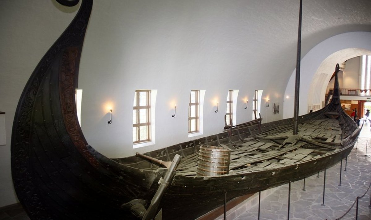Salme muinaslaev on arvatavalt 50-100 aastat vanem kui Norrast leitud Osebergi viikingilaev (fotol). Foto Heiko Junge