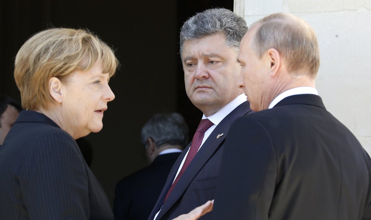 Merkel, Porošenko, Putin