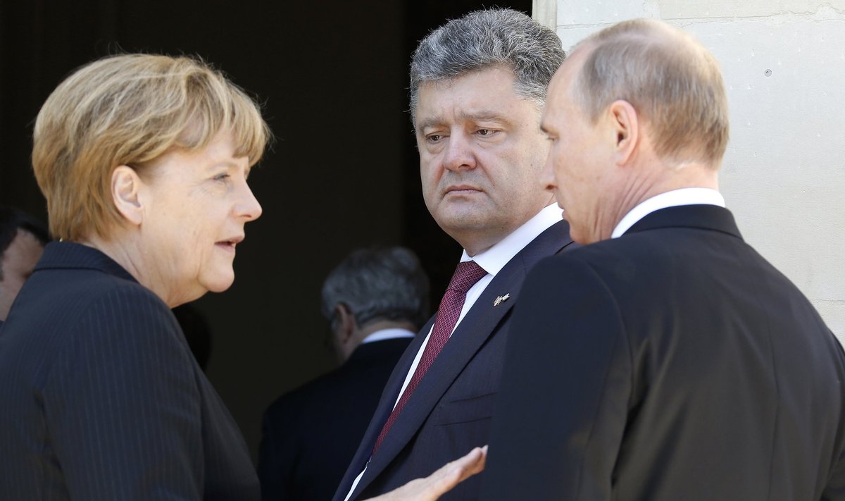 Merkel, Porošenko, Putin