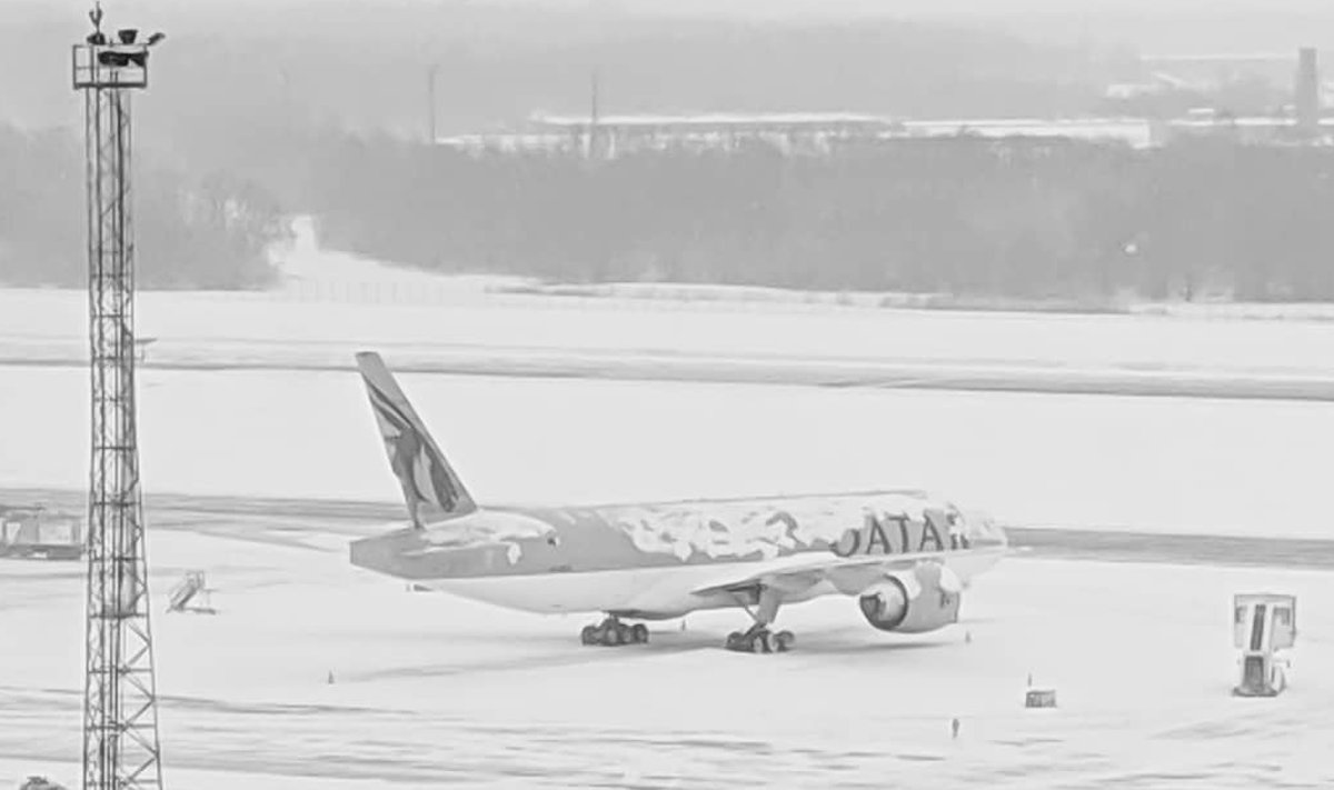 Qatar Airwaysi tellimuslennuk Tallinna lennujaamas