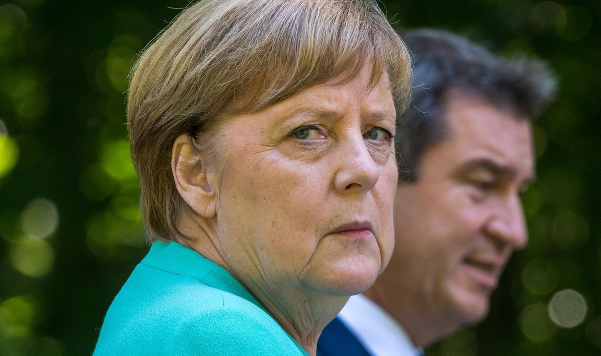 Saksamaa liidukantsleri Angela Merkeli järeltulijana on üha sagedamini hakatud rääkima Baieri peaministrist Markus Söderist (tagaplaanil).