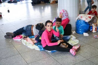 Keleti raudteejaam, põgenikud, lapsed