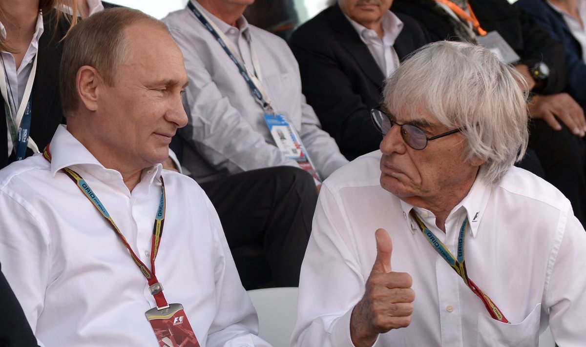 Vladimir Putin ja Bernie Ecclestone Sotšis