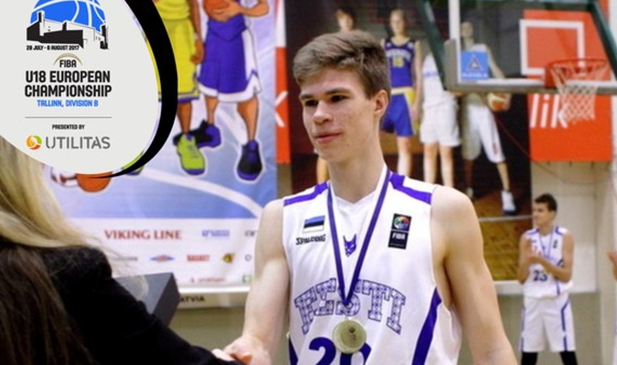 Eesti U18 korvpallikoondise liige Erki Kuhi