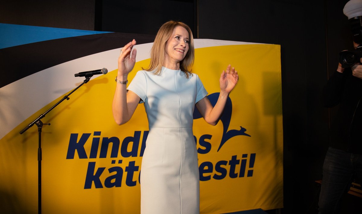 Kaja Kallas võis Reformierakonna valimispeol rõõmustada, sest valimised võideti ülekaalukalt.