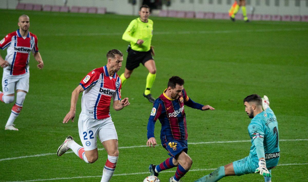 Lionel Messi eilses mängus Deportivo Alavesi vastu.
