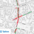 КАРТА | В связи со строительными работами в Таллинне временно будет закрыт перекресток улиц Пронкси и Гонсиори