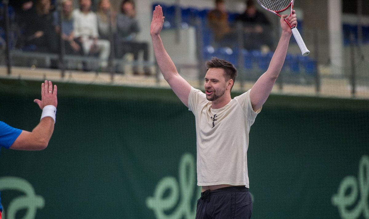 Robin Söderling esines nädal tagasi Eesti publikule Tere tennisekeskuses näidismatšil.