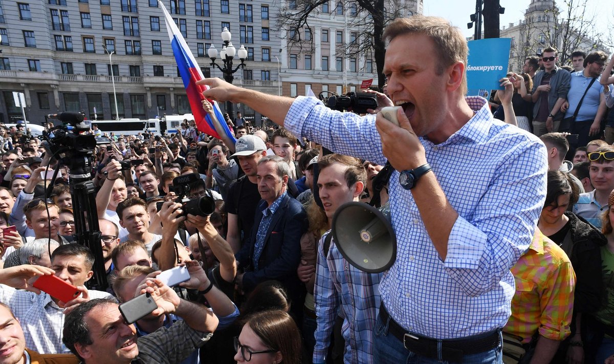 Aleksei Navalnõi 5. mail 2018 Moskvas