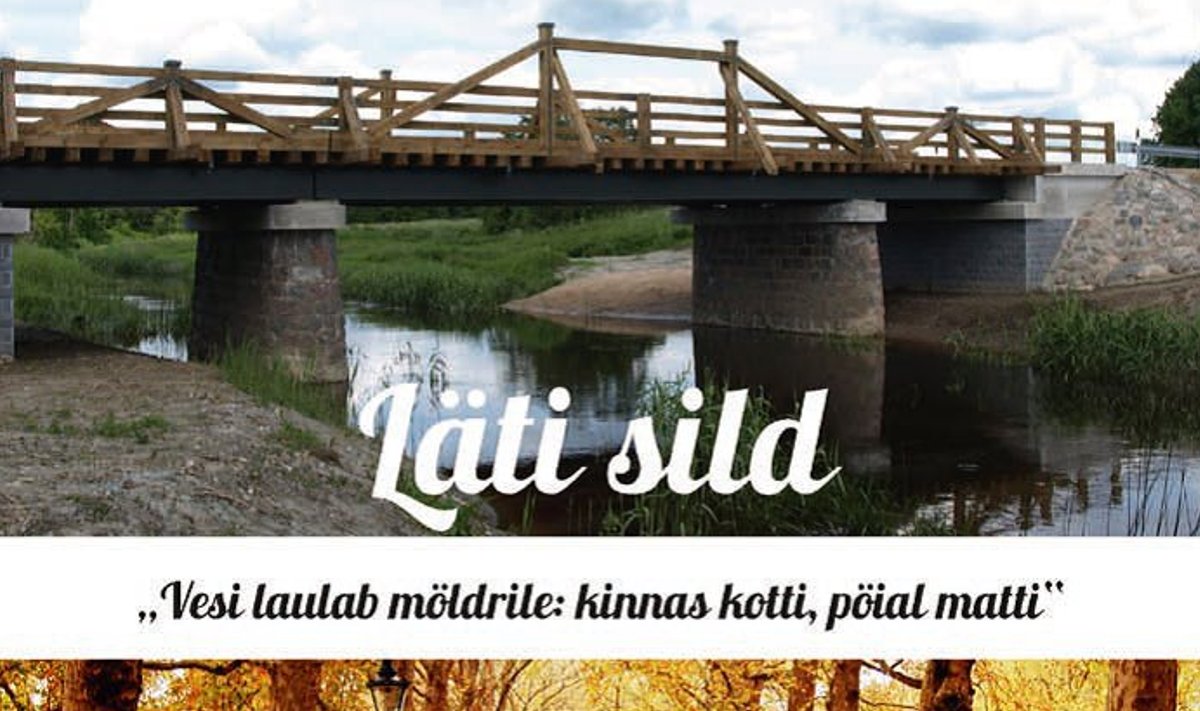 Läti sild Vigala sildade kalendris. Matkajate arvates on tegu Vigala kauneima sillaga.