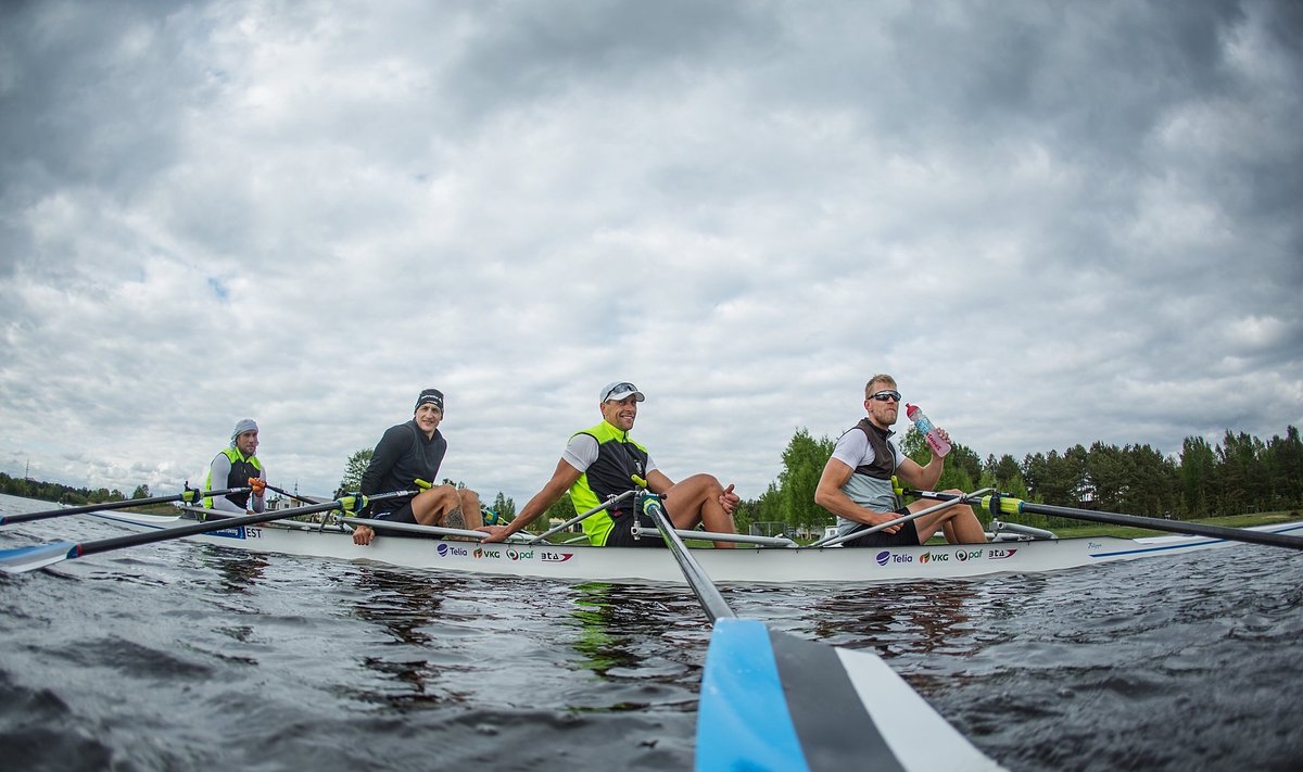 Eesti paarisaeruline neljapaat treenib Pärnu jõel Rio olümpiaks