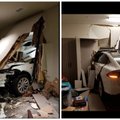 Korea kuulsus väidab, et ta Tesla X põrutas ise läbi garaaži seina elutuppa