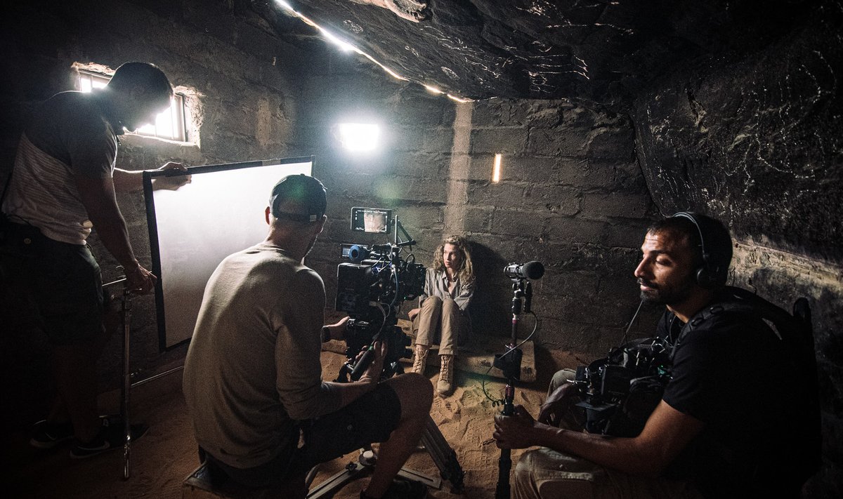 Rootsi näitlejanna Frida Westerdahl Kadri Kõusaare filmi „Kõrb” võtetel Jordaanias