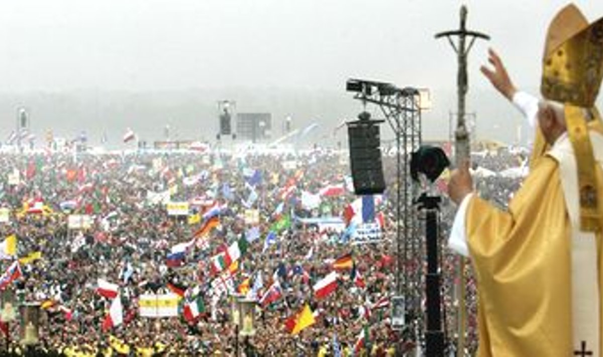 Paavst Benedictus XVI Saksamaal Maailma Noorte päevadel
