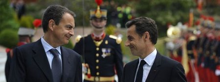 Hispaania peaminister José Luis Rodríguez Zapatero ja Prantsusmaa president Nicolas Sarkozy