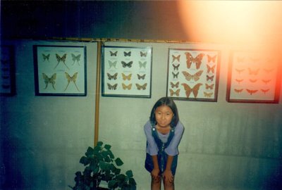 Таня в школьные годы на выставке бабочек. 2012 год.