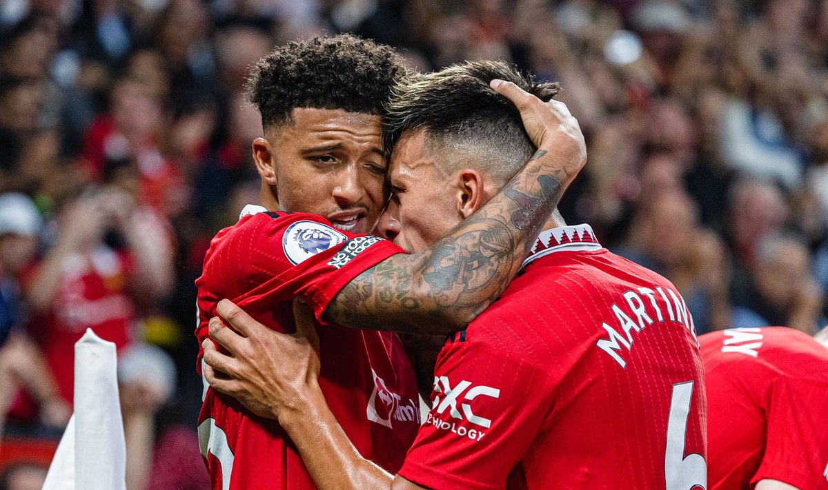 Jadon Sancho ja Lisandro Martinez.