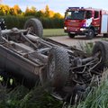 ФОТО И ВИДЕО | Jeep перевернулся на крышу, водителя доставили в больницу
