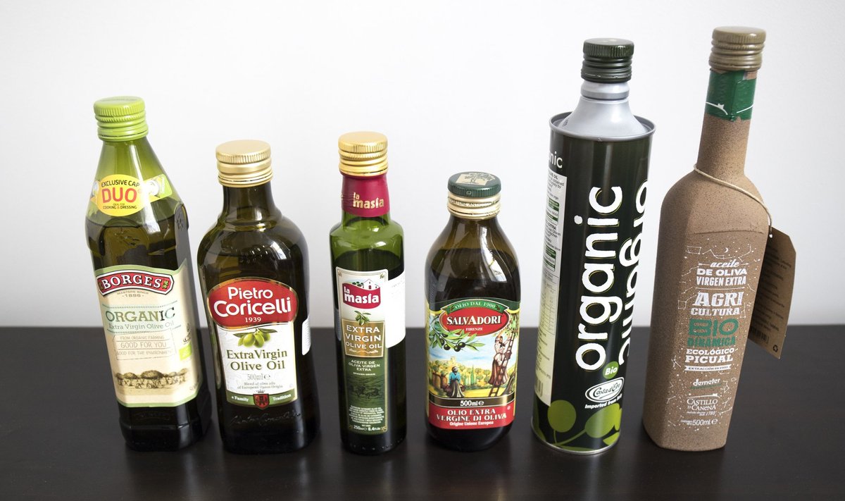 Euroopa oliiviõlivarud on peaaegu otsas. Foto erinevatest oliiviõlidest.
