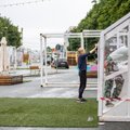 ФОТО | Подготовка под дождем: в субботу в Тарту откроется бульвар Свободы от автомобилей
