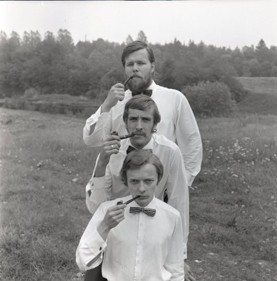 1972. aastal tegutsenud ansambel Amor Trio: Tõnis Rätsep, Lembit Ulfsak ja Juhan Viiding