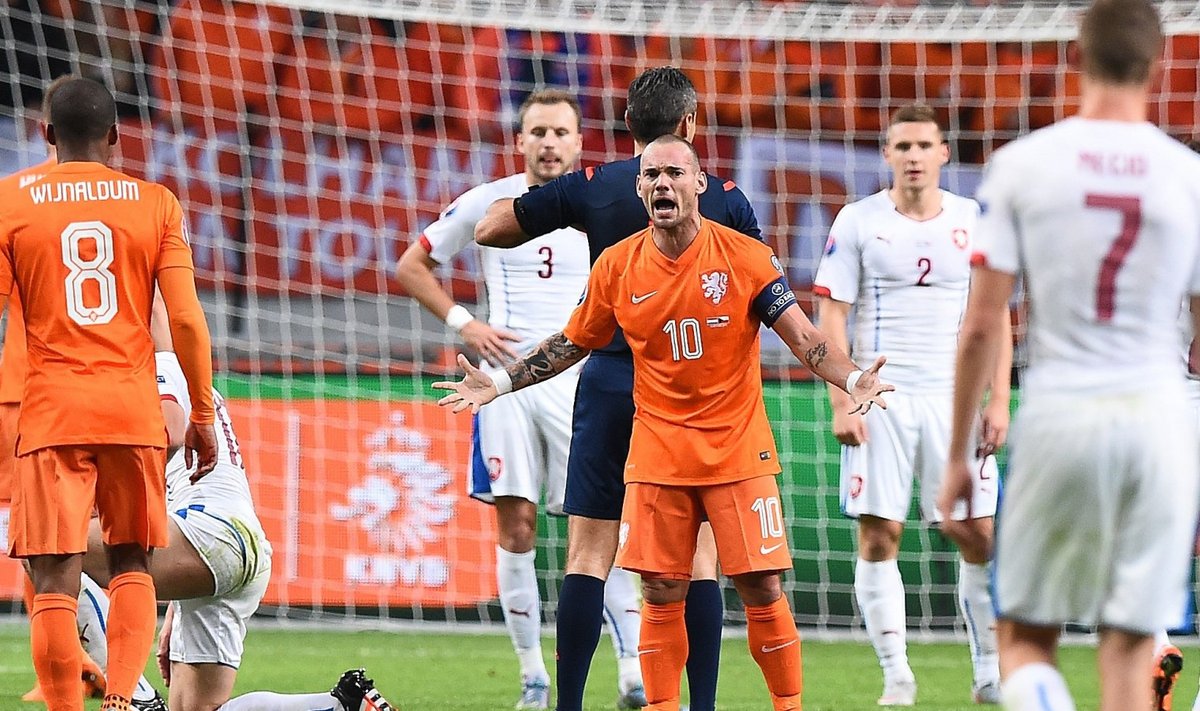 Wesley Sneijder (Holland) mängus Tšehhiga