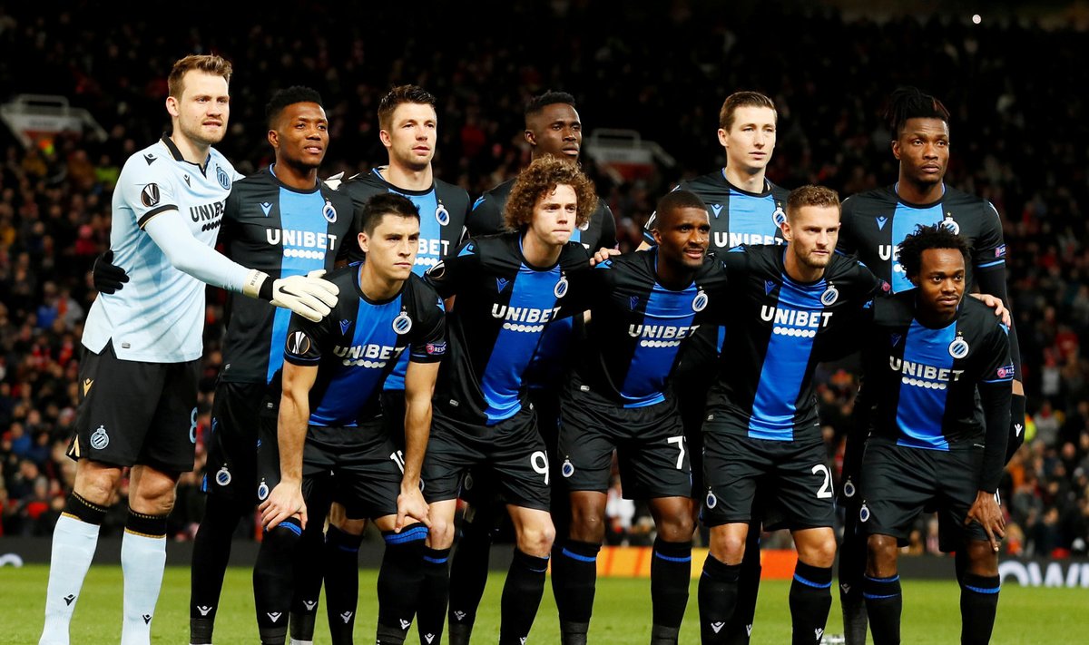 Club Brugge mängijad 27. veebruaril enne Euroopa liiga play-off mängu Manchester Unitediga.