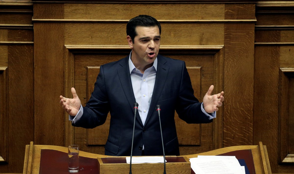 Kreeka peaminister Alexis Tsipras pidas enne eelarvehääletust parlamendis kõne