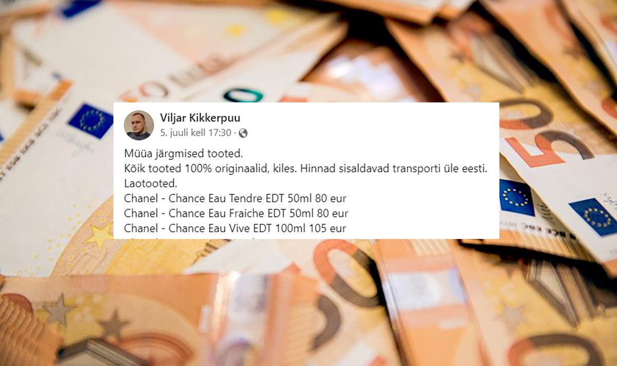 Вильяр Киккерпуу уверяет, что после закрытия интернет-магазина продает в Facebookʼе складские остатки.