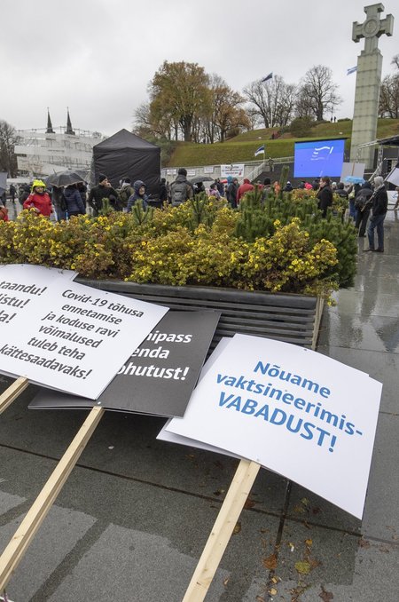 Meeleavaldus Vabaduse väljakul 23.10.2021