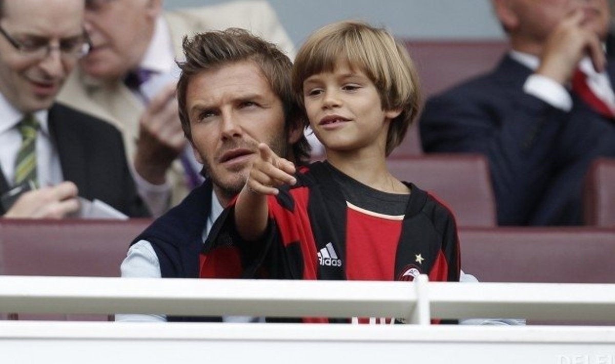 David Beckham koos poja Romeoga