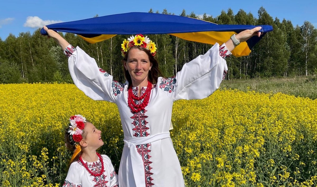 Liudmyla koos tütrega.