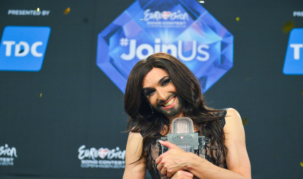 Eurovisioon 2014 võitja laval ja pressikas