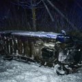 VIDEO JA FOTOD | Viljandimaal põrkasid kokku sõiduauto, veok ja väikebuss, viga sai üks inimene