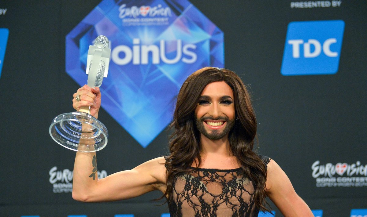 Eurovisioon 2014 võitja laval ja pressikas