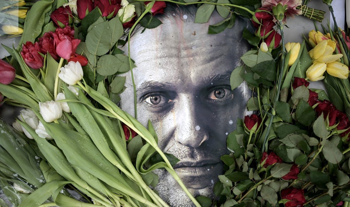 Цветы в память об Алексее Навальном