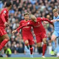 Suur matš Inglismaal: tiitlinõudlejad Manchester City ja Liverpool pidasid maha neljaväravalise trilleri