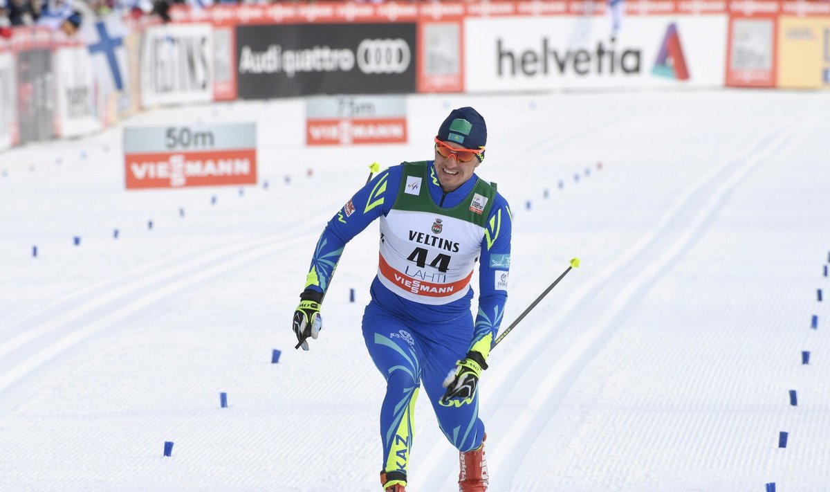 Aleksei Poltoranin on Lahtis võitjana finišis