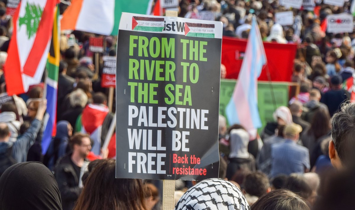 Palestiinlastele on Euroopas suur toetus. Pildil London