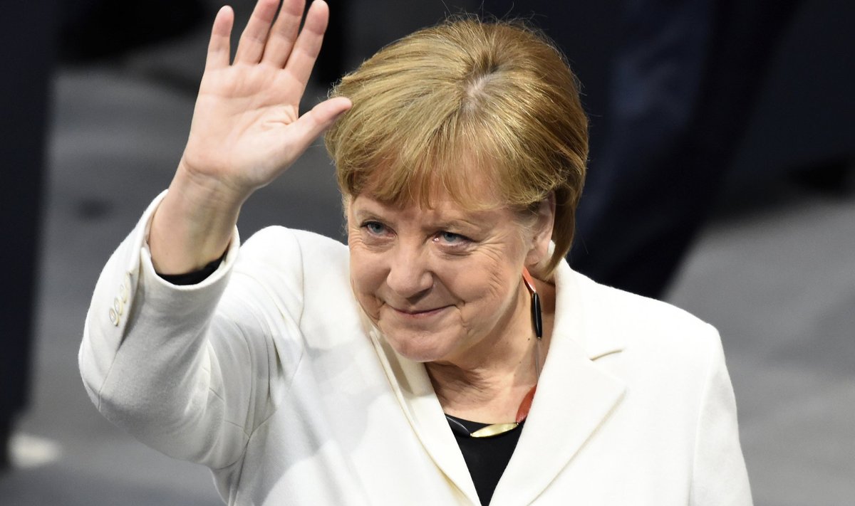 Taas liidukantsleriks valitud Angela Merkel eile Saksa parlamendis
