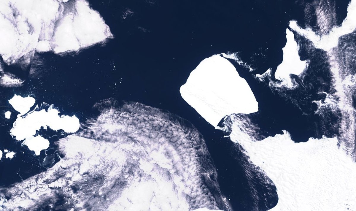 15. novembril tehtud satelliidifoto maailma suurimast jäämäest nimega A23a.