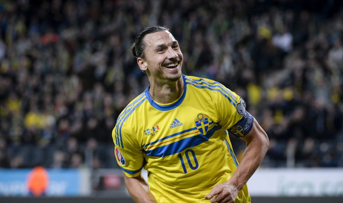Zlatan Ibrahimovic Rootsi koondise särgis.
