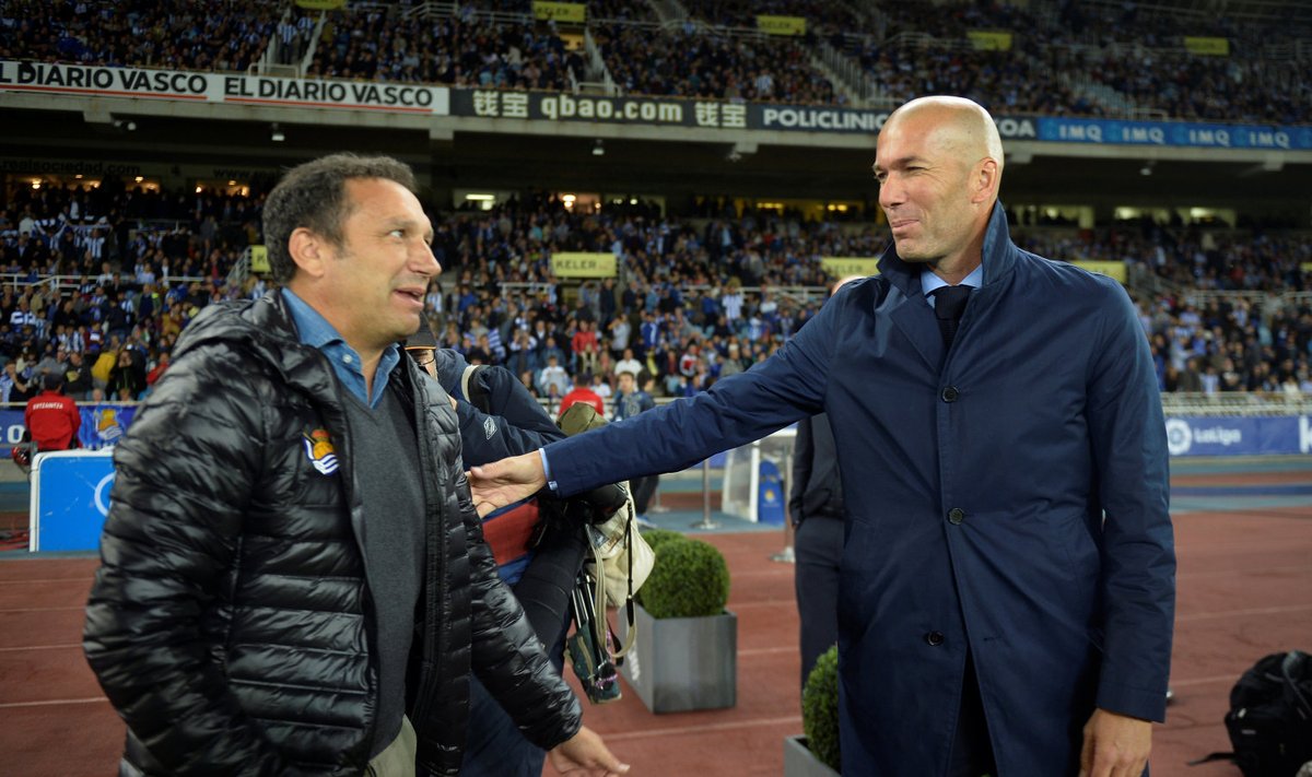 Eusebio Sacristan (vasakul) ja Zinedine Zidane 2017. aastal. 