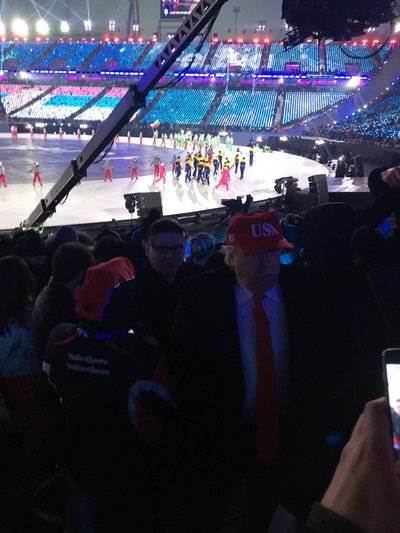 Donald Trumpi teisik olümpiamängude avatseremoonial.