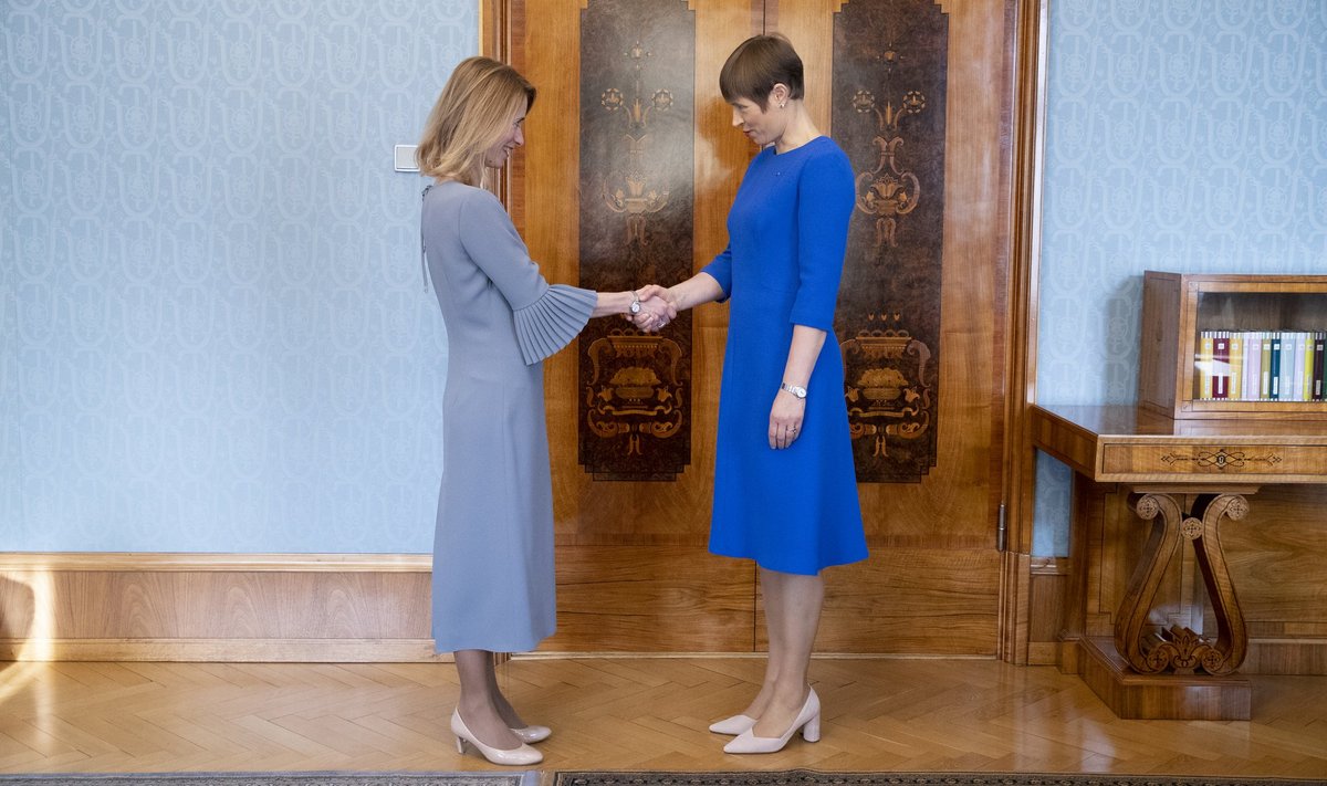 Kersti Kaljulaidi (paremal) ja Kaja Kallase neljasilmavestlusel räägiti ka sellest, et Eesti toetaks Kaljulaidi NATO peasekretäri kandidaadina.