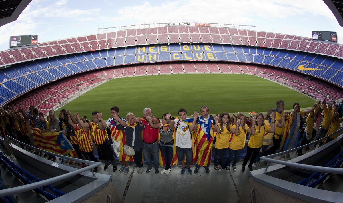 Kataloonlased Camp Nou staadionil.